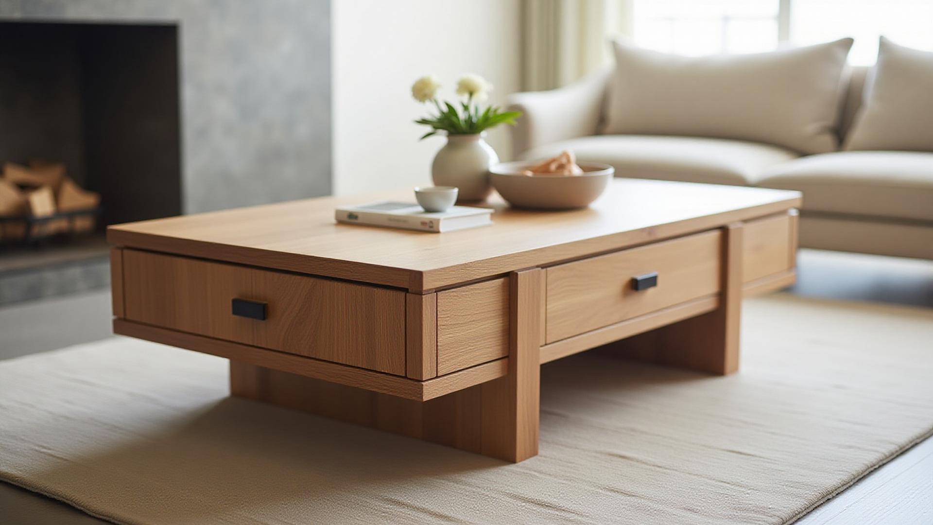 Heirloom quality teak coffee table with marine-grade finish for a coastal home