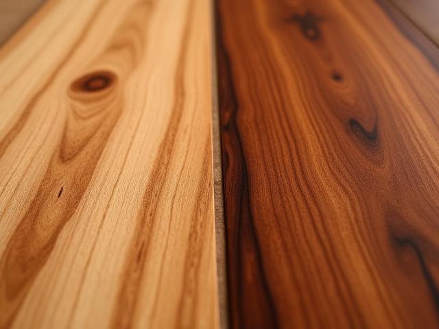 Close-up of rich teak and African mahogany wood grains, showcasing their durability and classic nautical appeal